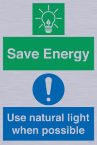 Save Energy - Use natural light when possible